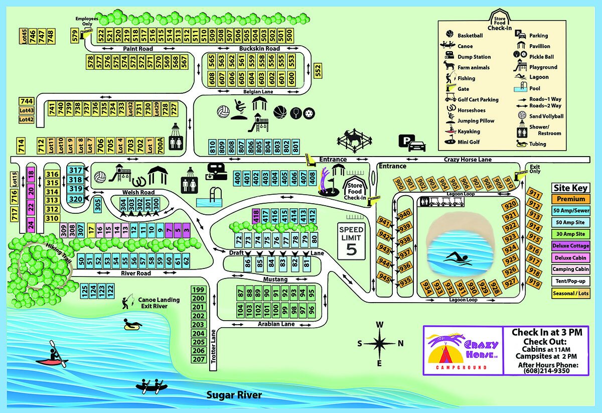 Camp Map Crazy Horse Campground